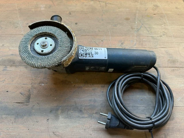 Elektrische haakse slijper, bosch professional, gws 10-125, donkerblauw/zwart, m14 | met lamellenschijf - afbeelding 1 van  5