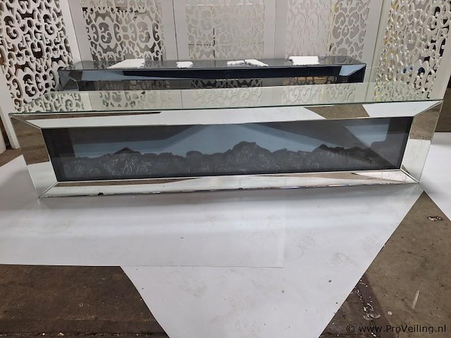 Elektrische haardconsole - ca. 200x40x46 cm - afbeelding 1 van  6