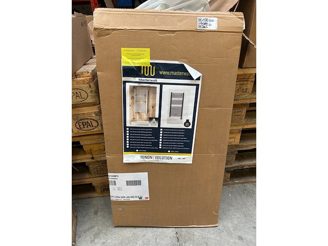 Elektrische handdoekradiator 350w 830x450 mm, masterwatt, 300100350 calor 350w straight white - afbeelding 1 van  4