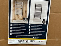 Elektrische handdoekradiator 350w 830x450 mm, masterwatt, 300100350 calor 350w straight white - afbeelding 2 van  4