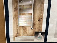 Elektrische handdoekradiator 350w 830x450 mm, masterwatt, 300100350 calor 350w straight white - afbeelding 3 van  4