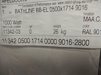 Elektrische handdoekradiator, vasco, bathline bb-el, wit, 1714x500 - afbeelding 3 van  3