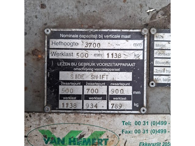 Elektrische heftruck carer, h13.3, bouwjaar 1996 - afbeelding 6 van  26