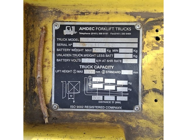 Elektrische heftruck, hyster, e2•50xm, 2002 - afbeelding 22 van  37