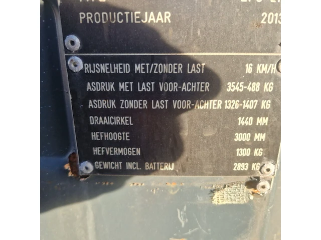Elektrische heftruck, jungheinrich, efg 213, 2013 - afbeelding 2 van  19