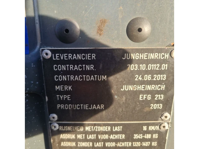 Elektrische heftruck, jungheinrich, efg 213, 2013 - afbeelding 19 van  19