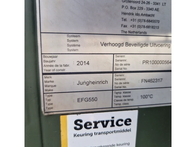Elektrische heftruck, jungheinrich, efg 550, 2013 - afbeelding 13 van  33
