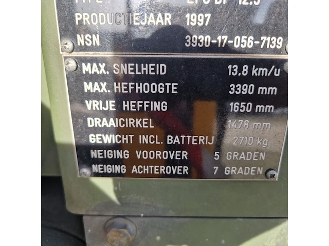Elektrische heftruck, jungheinrich, efg-dg 12.5, 1997 - afbeelding 2 van  24