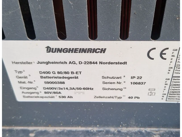 Elektrische heftruck, jungheinrich, efg-v 25, 1999 - afbeelding 21 van  23