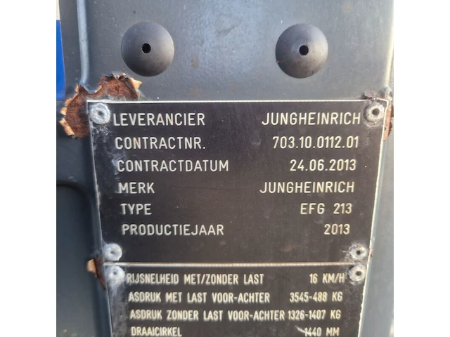Elektrische heftruck, jungheinrich, efg213, 2013 - afbeelding 21 van  39