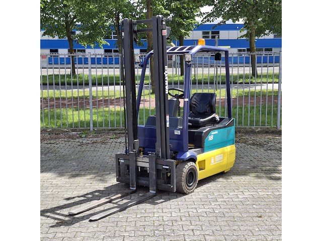 Elektrische heftruck, komatsu, fb18m-2r, geel/groen/blauw, 2003 - afbeelding 1 van  38