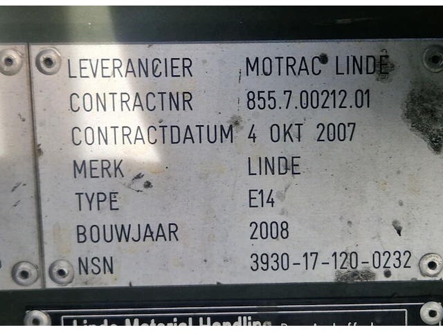 Elektrische heftruck, linde, e14-01, 2008 - afbeelding 6 van  35