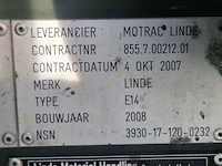 Elektrische heftruck, linde, e14-01, 2008 - afbeelding 6 van  35