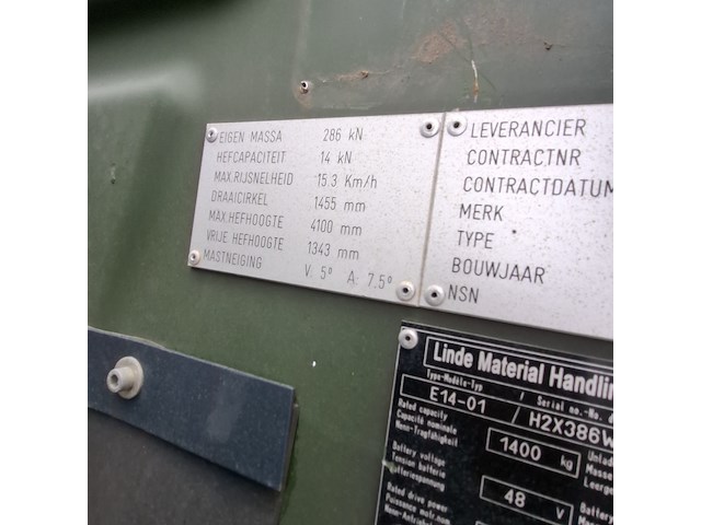 Elektrische heftruck, linde, e14, 2008 - afbeelding 15 van  29