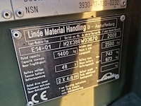 Elektrische heftruck, linde, e14, 2008 - afbeelding 5 van  26