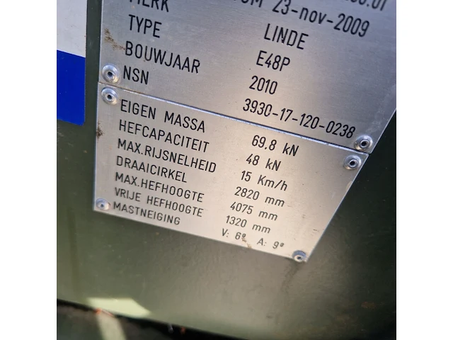 Elektrische heftruck, linde, e48p, 2010 - afbeelding 6 van  34