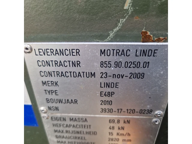Elektrische heftruck, linde, e48p, 2010 - afbeelding 13 van  40