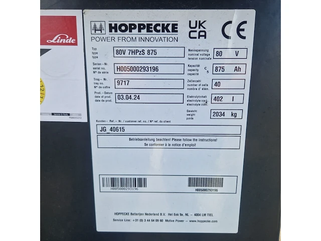Elektrische heftruck, linde, e48p, 2010 - afbeelding 25 van  40