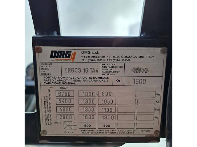 Elektrische heftruck, omg, 16ta4, 2002 - afbeelding 6 van  16