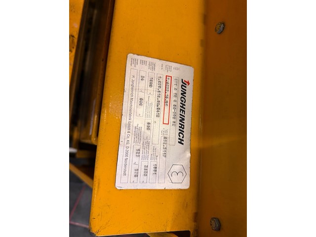Elektrische heftruck / reachtruck, jungheinrich, etv a 10 g 80-590 dz 852.3107, geel, 1991 - afbeelding 3 van  4