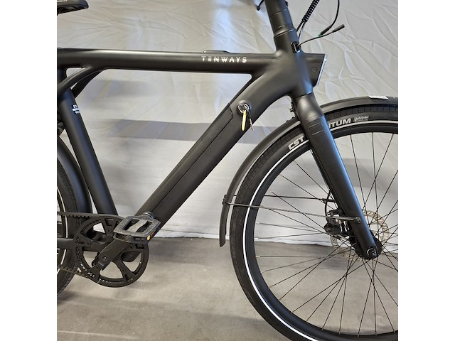 Elektrische herenfiets, tenways, cgo009, zwart - afbeelding 22 van  24