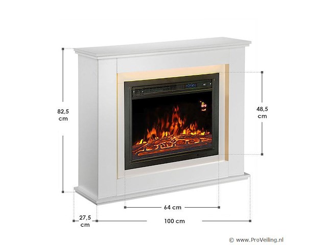 Elektrische kachel - rechthoekig - 2000 watt - wit - afbeelding 5 van  11