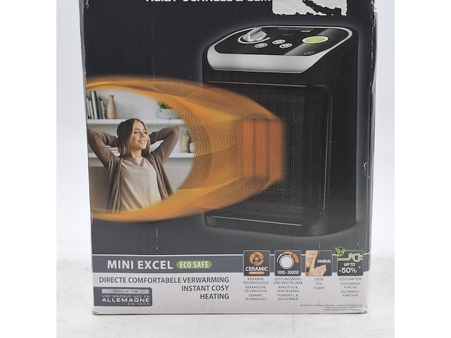 Elektrische kachel, rowenta, mini excel eco safe - afbeelding 3 van  8