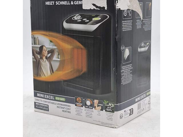 Elektrische kachel, rowenta, mini excel eco safe - afbeelding 5 van  8