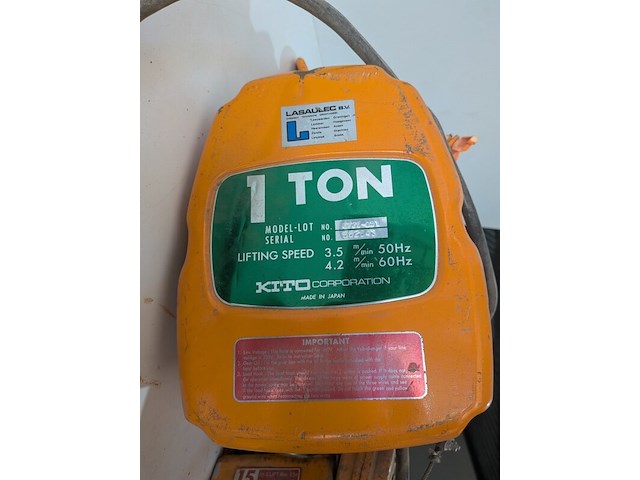 Elektrische kettingtakel kito - afbeelding 8 van  12