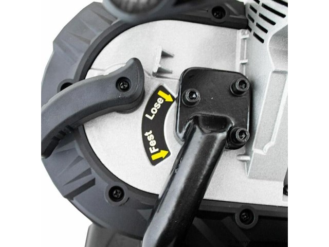 Elektrische lintzaag voor metaal 1100 watt incl. led-werktafel en 2 banden - afbeelding 5 van  9