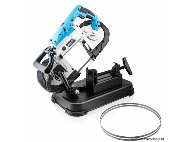 Elektrische lintzaag voor metaal 1100 watt incl. led-werktafel en 2 banden - afbeelding 1 van  9
