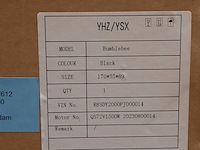 Elektrische motorscooter, yashixin, bumblebee black - afbeelding 7 van  7