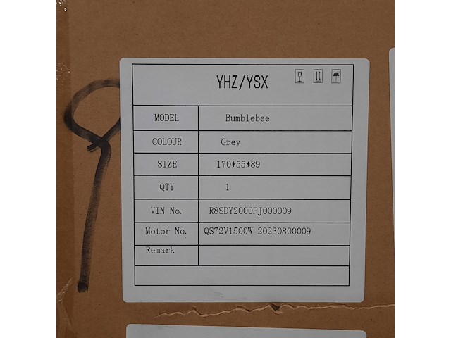 Elektrische motorscooter, yashixin, bumblebee grey - afbeelding 7 van  7