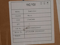 Elektrische motorscooter, yashixin, bumblebee white - afbeelding 7 van  7