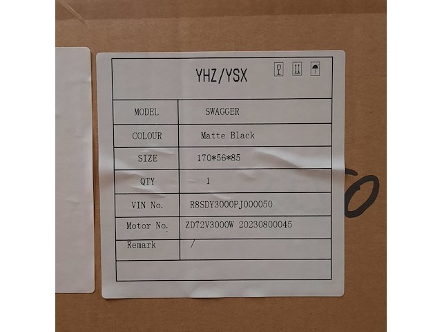Elektrische motorscooter, yuhanzhen, swagger matt black - afbeelding 7 van  7