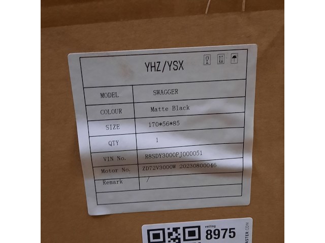 Elektrische motorscooter, yuhanzhen, swagger matt black - afbeelding 7 van  7