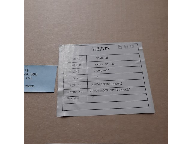 Elektrische motorscooter, yuhanzhen, swagger matt black - afbeelding 7 van  7