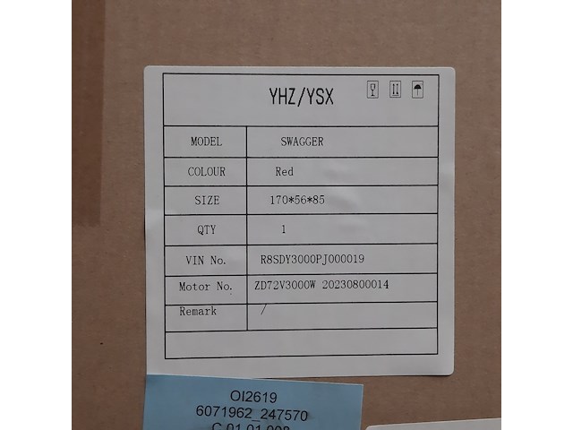 Elektrische motorscooter, yuhanzhen, swagger red - afbeelding 7 van  7