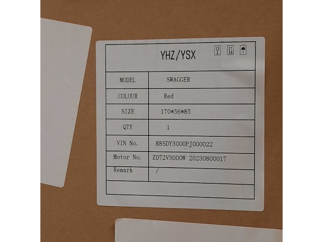 Elektrische motorscooter, yuhanzhen, swagger red - afbeelding 7 van  7