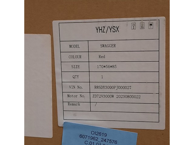 Elektrische motorscooter, yuhanzhen, swagger red - afbeelding 7 van  7