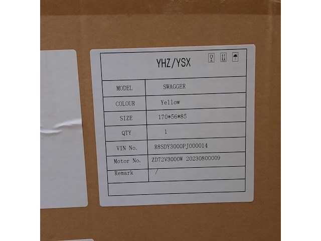 Elektrische motorscooter, yuhanzhen, swagger yellow - afbeelding 7 van  7