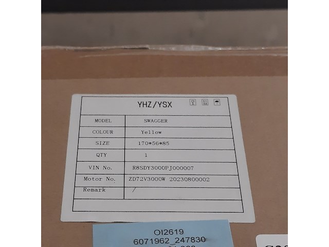 Elektrische motorscooter, yuhanzhen, swagger yellow - afbeelding 7 van  7