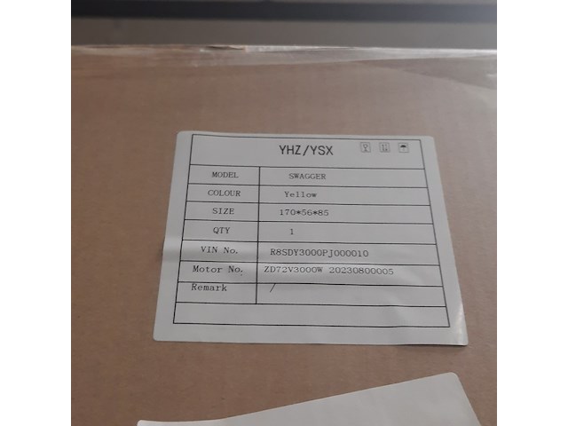 Elektrische motorscooter, yuhanzhen, swagger yellow - afbeelding 7 van  7