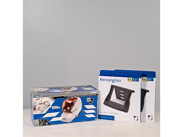 Elektrische nietmachine en 2x laptop stander, rapid/kensington, 5050e/easy riser - afbeelding 1 van  14