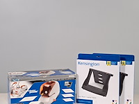 Elektrische nietmachine en 2x laptop stander, rapid/kensington, 5050e/easy riser