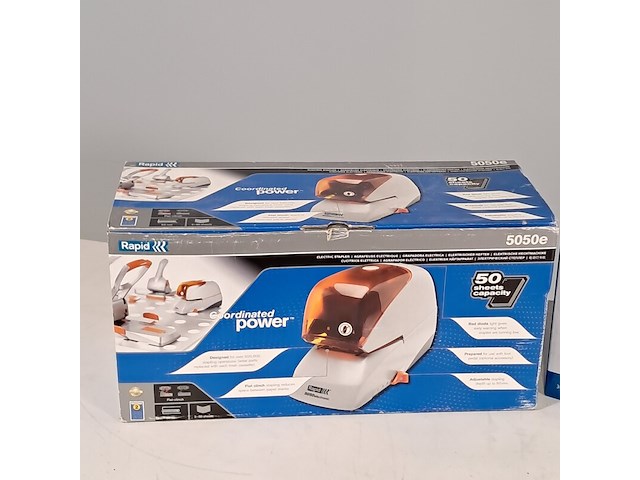 Elektrische nietmachine en 2x laptop stander, rapid/kensington, 5050e/easy riser - afbeelding 7 van  14