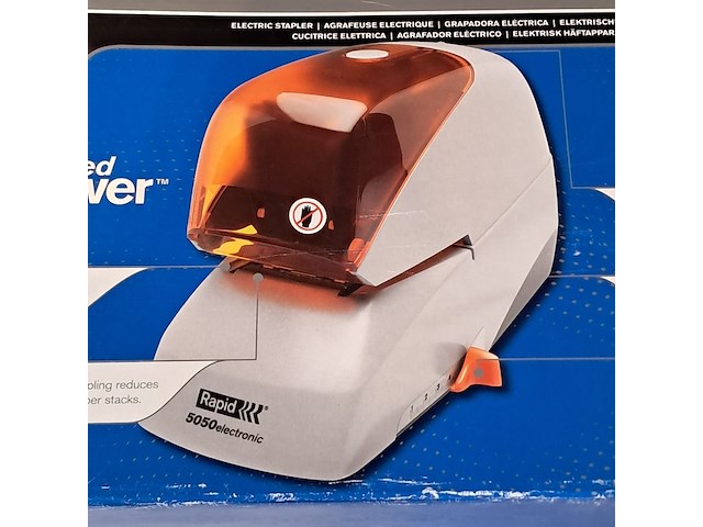 Elektrische nietmachine en 2x laptop stander, rapid/kensington, 5050e/easy riser - afbeelding 9 van  14