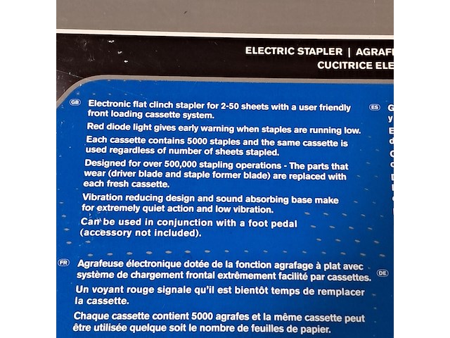 Elektrische nietmachine en 2x laptop stander, rapid/kensington, 5050e/easy riser - afbeelding 10 van  14