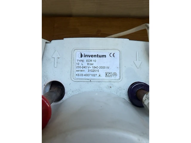 Elektrische onderbouwboiler / close-in boiler, inventum, edr 10, wit, 2.000 w | 8 bar | thermostaat - afbeelding 4 van  4