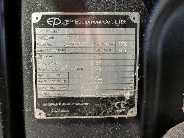 Elektrische pallettruck, ep, epl154, 2020 - afbeelding 2 van  12